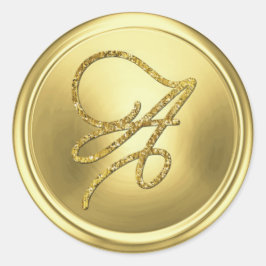 Adesivo TUDO EM INICIAIS Monograma de Rascunho em Ouro Dou