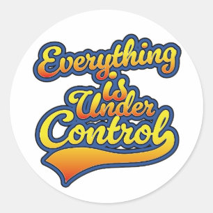 Adesivo Tudo está sob controle