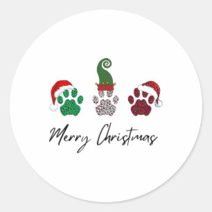 Adesivo Tudo o que é italiano Greyhound Feliz Natal Paw P
