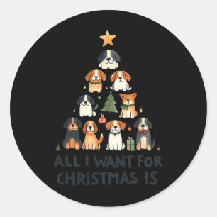 Adesivo Tudo O Que Eu Quero Para O Natal É Cachorro Árvore