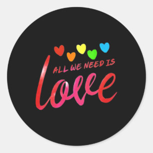 Adesivo Tudo O Que Precisamos É De Amor Com Design De Cora