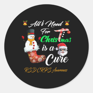Adesivo Tudo o que preciso para o Natal é um Cure RSD CRPS