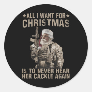 Adesivo Tudo O Que Quero Para O Natal É Nunca Ouvir O Seu