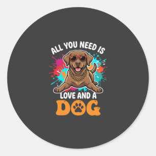 Adesivo Tudo o que Você Precisa é Amor e um Gráfico de Cac