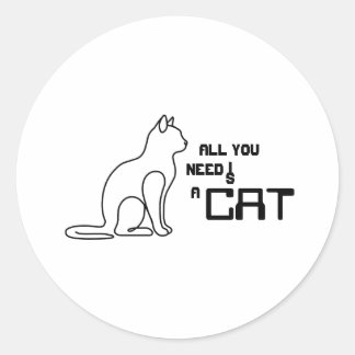 Adesivo Tudo o que Você Precisa É Um Gato Cute Minimalista