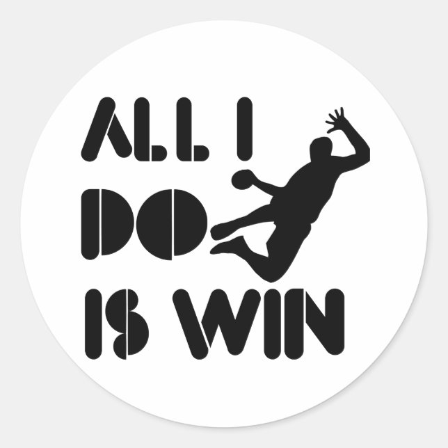 Adesivo Tudo que eu faço é vitória no handball (Frente)