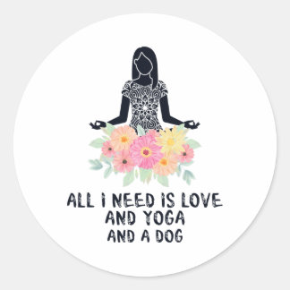 Adesivo Tudo Que Preciso É Amor E Yoga E Uma Camiseta De C