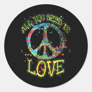Adesivo Tudo Que Você Precisa É De Amor Hippie