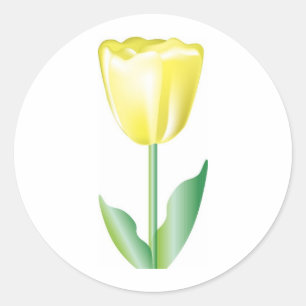 Adesivo Tulipa de gradiente amarelo
