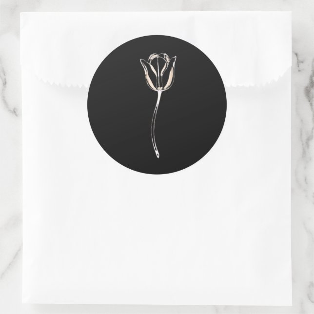 Adesivo Tulipa - Ilustração Elegante (Bolsa)