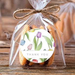 Adesivo Tulipas Clorosas Modernas Elegantes Obrigado