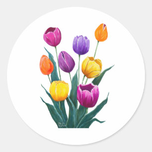 Adesivo Tulipas Coloridas