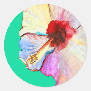 Adesivo Tulipas de arte em aquarela rosa