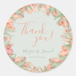 Adesivo Tulipas de Primavera Rosa e Verde-Menta Peachy Obr