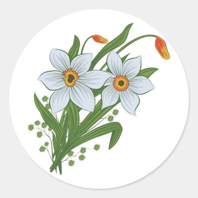 Adesivo Tulipas e Flores de Narcisos (Frente)