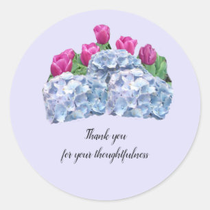 Adesivo Tulipas e Hydrangeas Obrigado Sticker