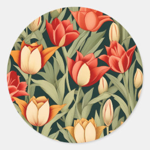 Adesivo Tulipas Modernas Vibrantes Floral