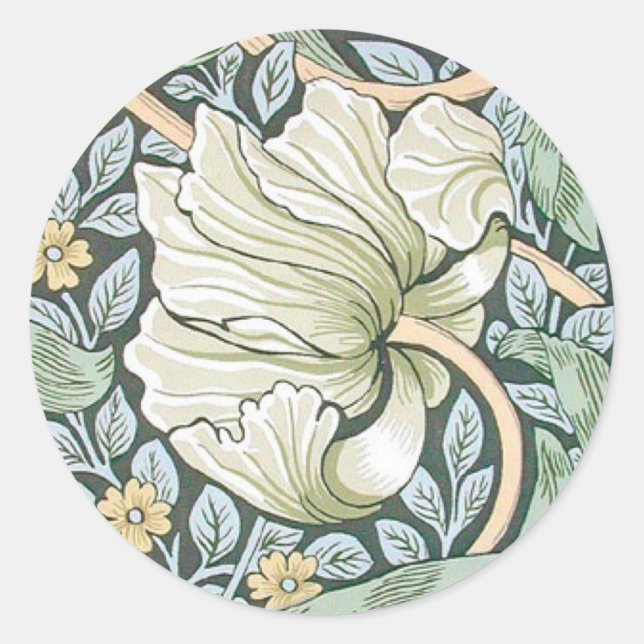 Adesivo Tulipas Pimpernel Arte Botânica William Morris (Frente)