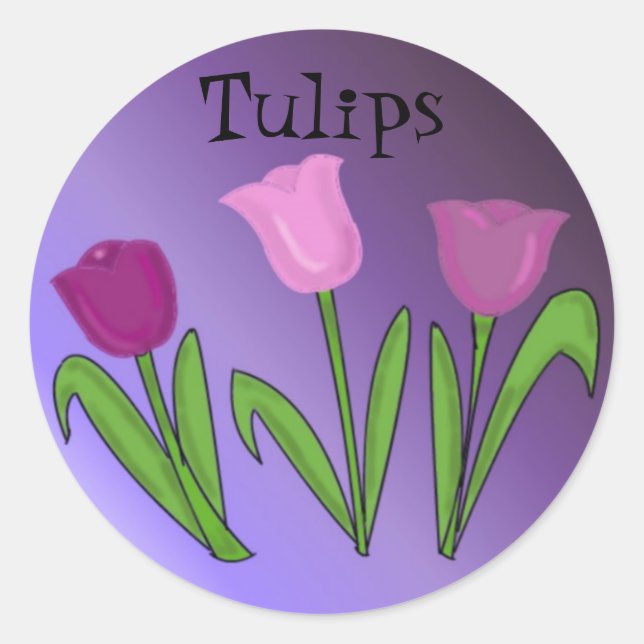 Adesivo Tulipas Roxas (Frente)