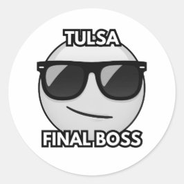 Adesivo Tulsa Final Boss Cool Emoji Sticker