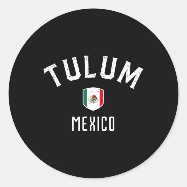 Adesivo Tulum Mexico - Mexican Flag Tulum Tee  (Frente)
