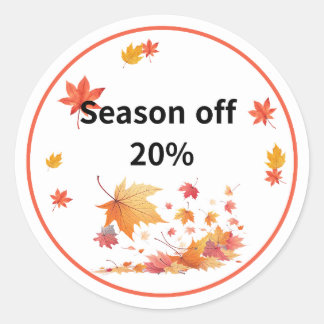 Adesivo tumn Season Off Sticker – Fall Sale Promotion 