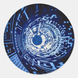 Adesivo Túnel gráfico do circuito de computador