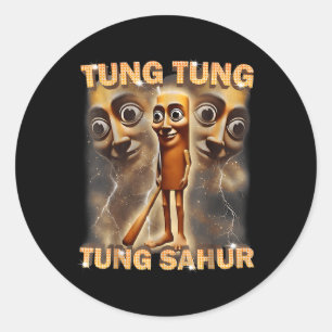 Adesivo Tung Tung Tung Sahur Chama Engraçado Italiano Brai