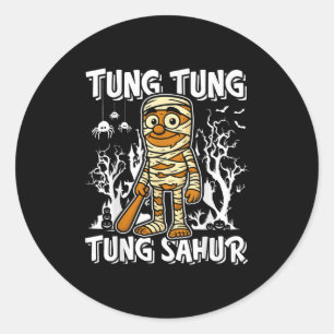 Adesivo Tung Tung Tung Sahur Halloween Múmia Cérebro Itali