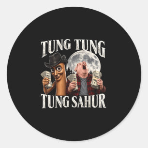 Adesivo Tung tung tung sahur john pork meme brainrot para