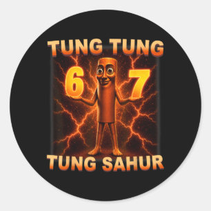 Adesivo Tung Tung Tung Sahur Six Seven 67 Meme Para Crianç