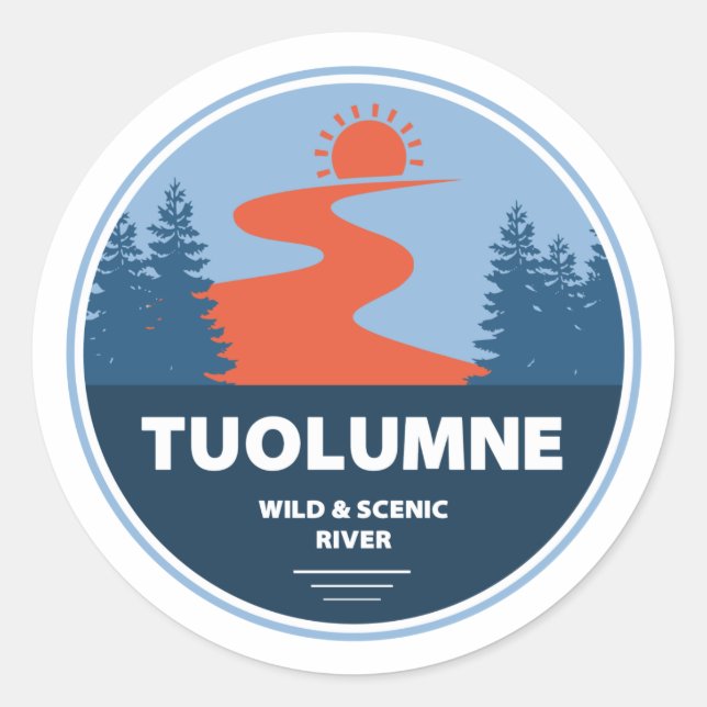 Adesivo Tuolumne Wild E Scenic River California (Frente)
