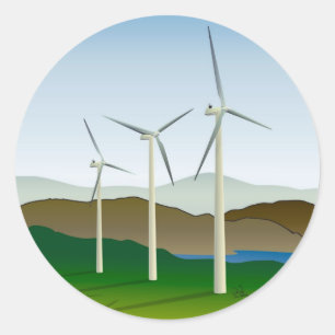 Adesivo Turbina eólica pelo lago