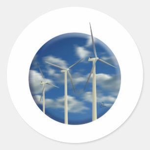 Adesivo Turbina Eólica Verde