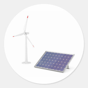Adesivo Turbinas eólicas e painéis solares