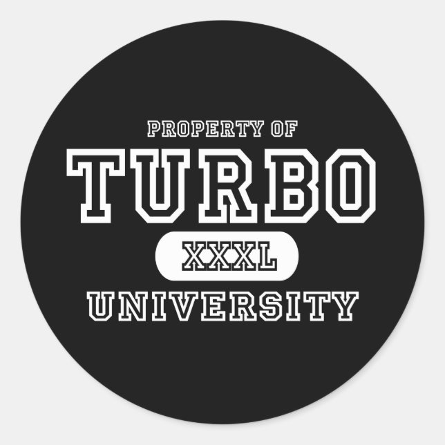 Adesivo Turbo University Dark (Frente)