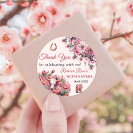 Adesivo Turco Rosa Boho Ocidental Charra Tema Quinceanera