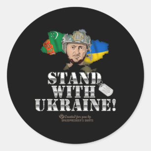 Adesivo Turcomenistão Apoia a Ucrânia Bandeira Zelensky Tu