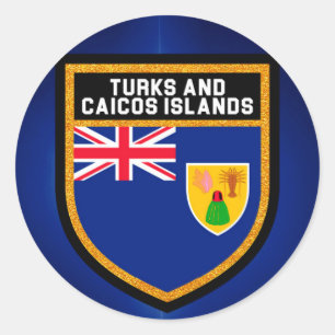 Adesivo Turcos e bandeira de Caicos
