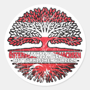 Adesivo Türkei Türkisch Österreichisch Österreich Baum