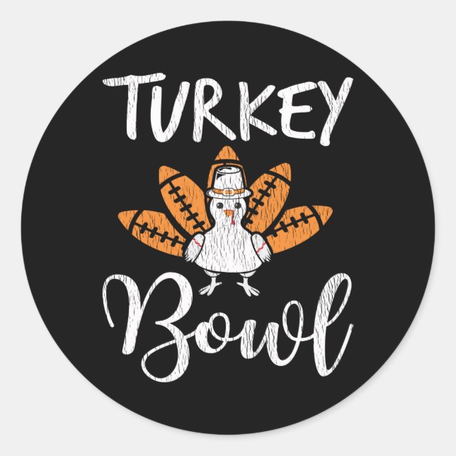 Adesivo Turkey Football Thanksgiving Family Football Lover (Frente)