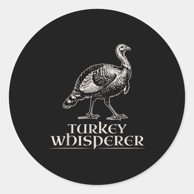 Adesivo Turkey Whisperer Funny Hunting Gift For Men Women  (Frente)