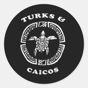 Adesivo Turks E Caicos Retro Vintage Tril Tartaruga Vacati