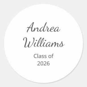 Adesivo Turma de 2026 Endereço de Retorno de Formatura Sim