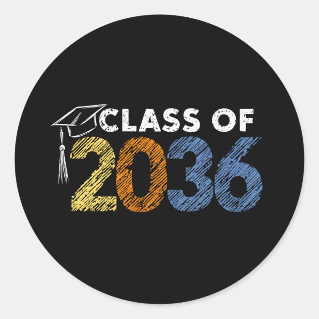 Adesivo Turma de 2036 Cresça Comigo Primeiro Dia de Aula  (Frente)