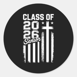 Adesivo Turma de Formatura de 2026 Cristã Jesus Bandeira A