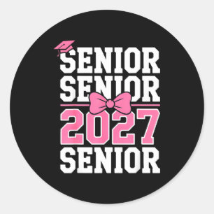Adesivo Turma Sênior 2027 Rosa Coquette