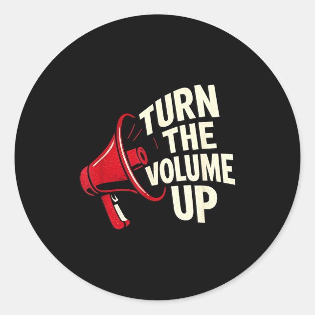 Adesivo Turn The Volume Up  (Frente)