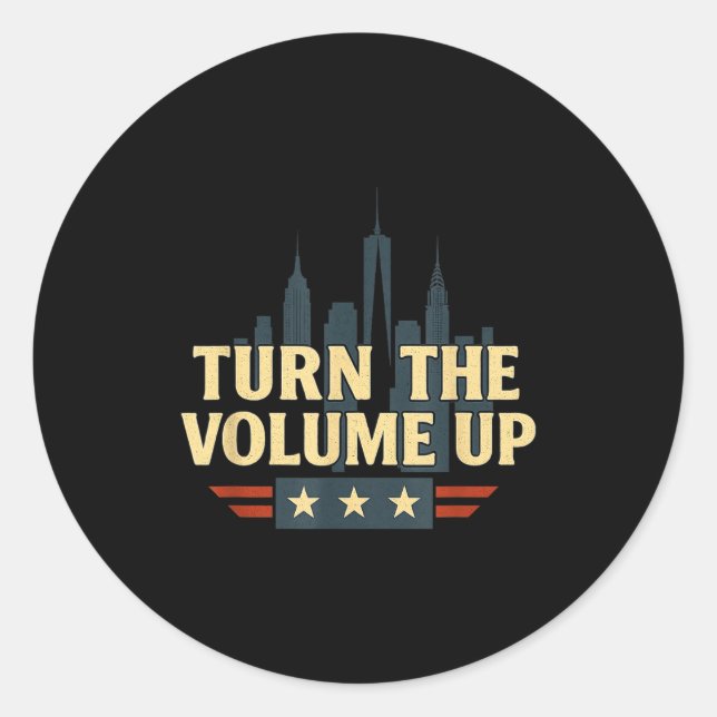 Adesivo Turn The Volume Up  (Frente)