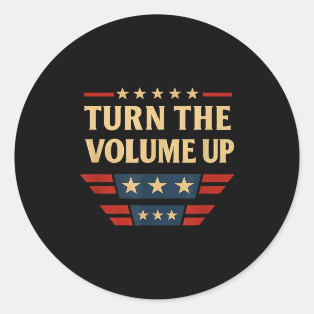 Adesivo Turn The Volume Up  (Frente)